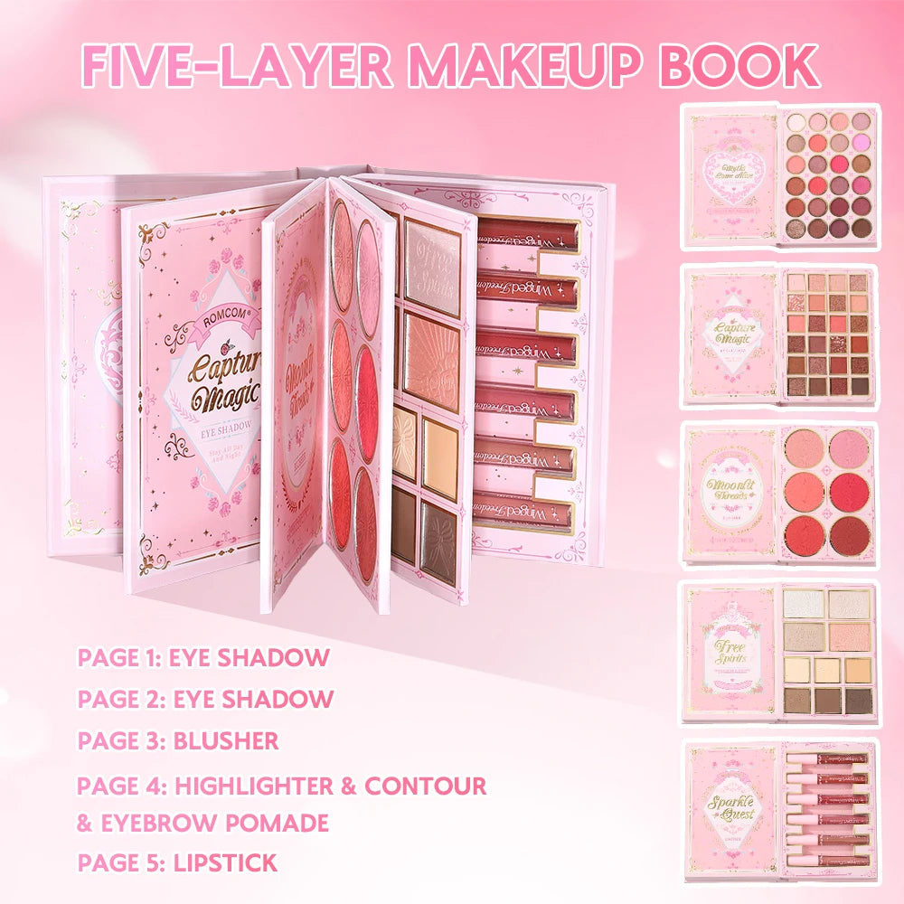 5-Layer All-in-One Makeup Book Palette – Complete Face & Eye Kit