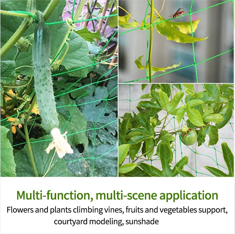 Plant Trellis Pergolas, Heavy-Duty Polyester Grow Net, Garden Trellis Netting With Square Mesh For Climbing Plants, Vegetable
