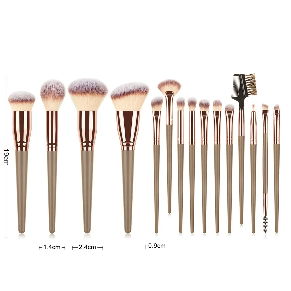 Complete Face & Eye Makeup Brush Set – Professional Full Coverage Kit