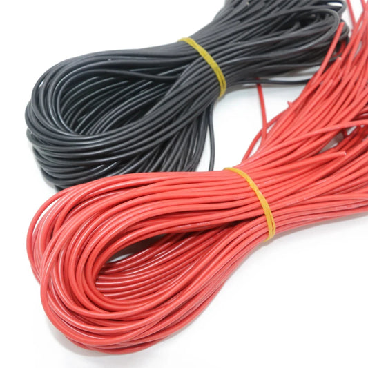 High-Temp Silicone Wire – 10M (5m Red + 5m Black) | 8–30 AWG Flexible Electrical Cable