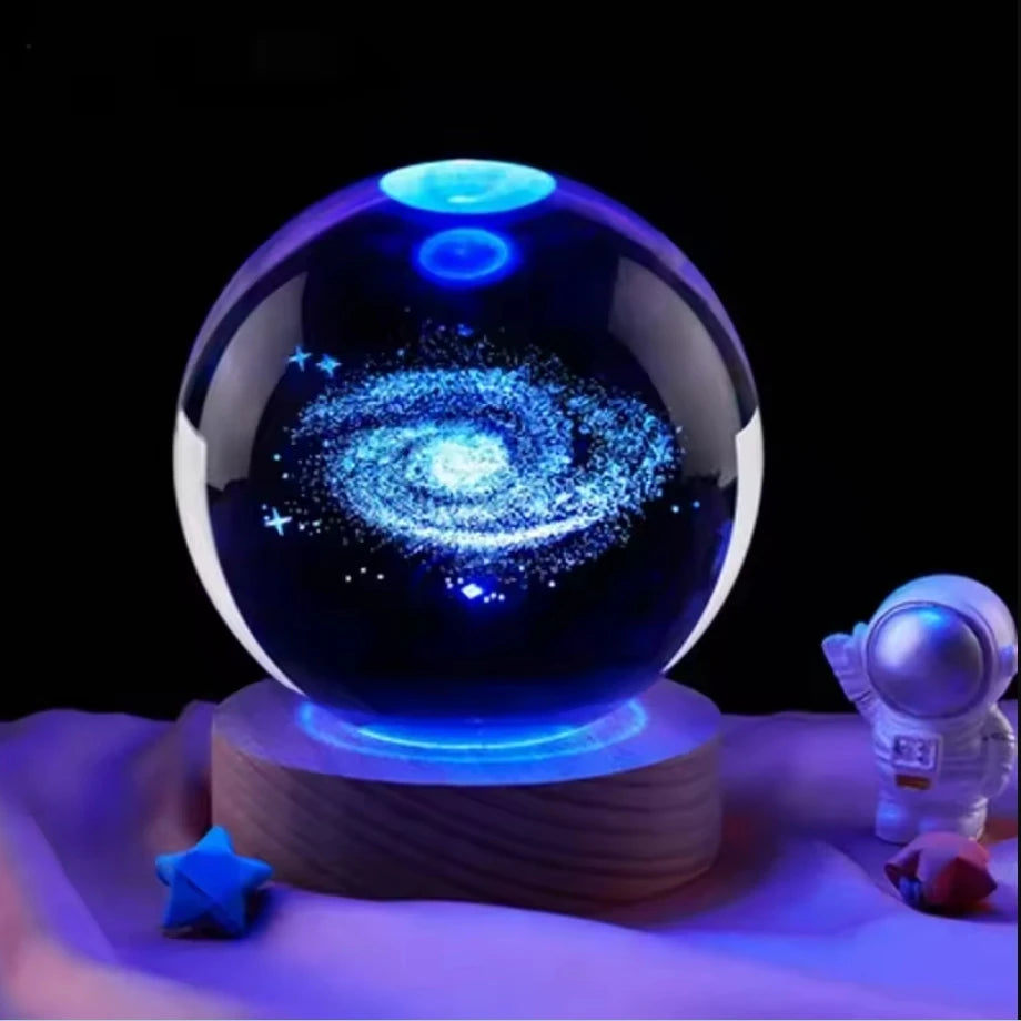 Crystal Ball 3D Atmosphere Saturn Solar System MoonPlanets Crystal Ball Glass Ball Home Decoration Valentine's Day Gift Ornam