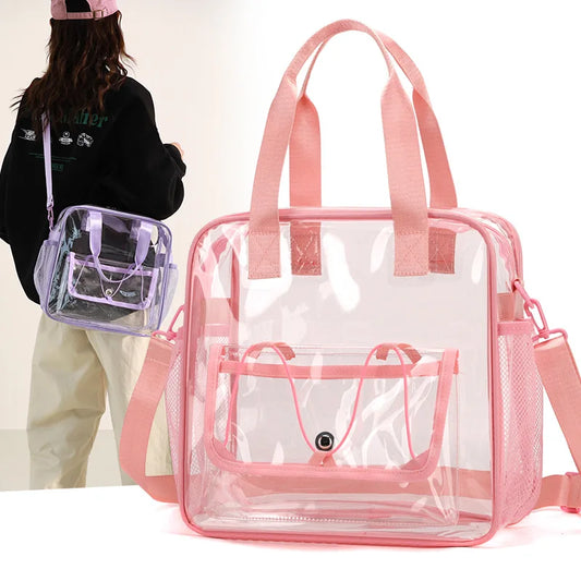 PVC Transparent Swimming & Travel Storage Bag – Waterproof Sports Beach Tote