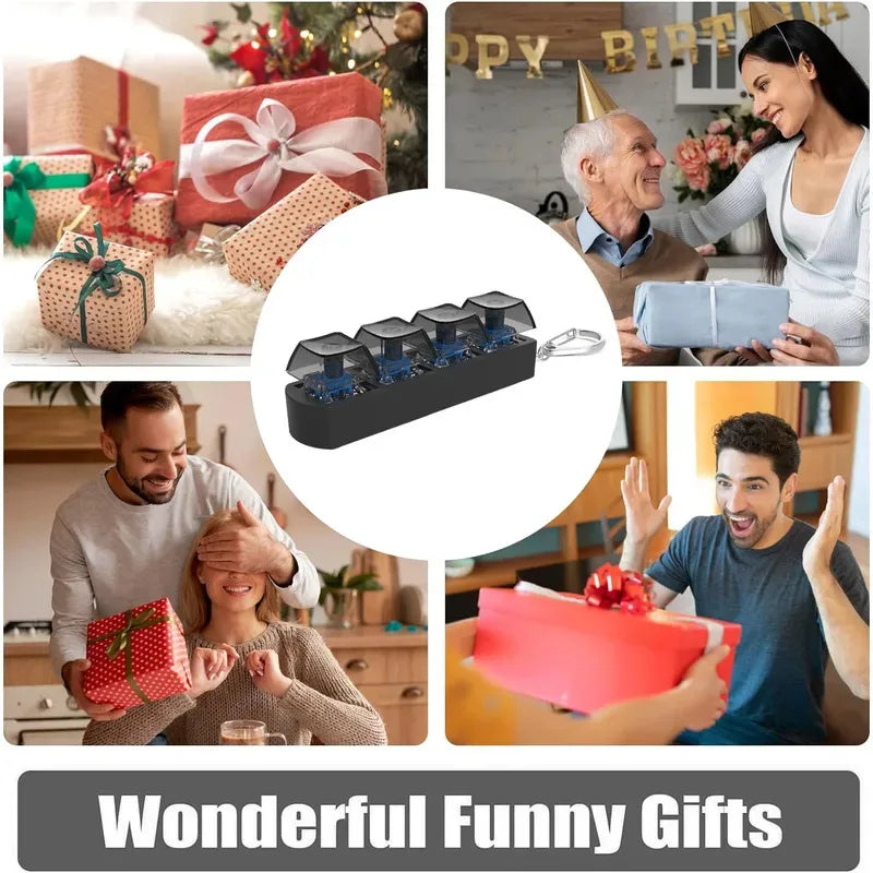 4Keys Finger Button Anti-stress Toys Mechanical Keyboard Keycaps Office Decompression Calming Keychain Gifts for Children Adu