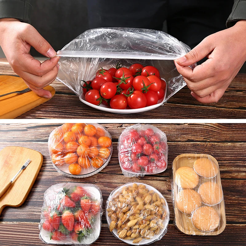 Reusable Disposable Food Cover Plastic Wrap Durable Elastic Food Lids for Bowls Elastic Plate Covers For Kitchen Food Saver B