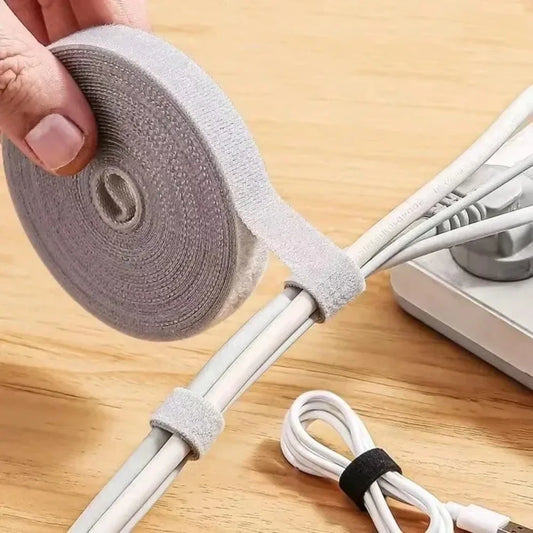 Nylon Cable Organizer Wire Winder Tape – Cord Management & Protector for Charging Cables, Earphones & Mouse Cords (1M or 5M, 