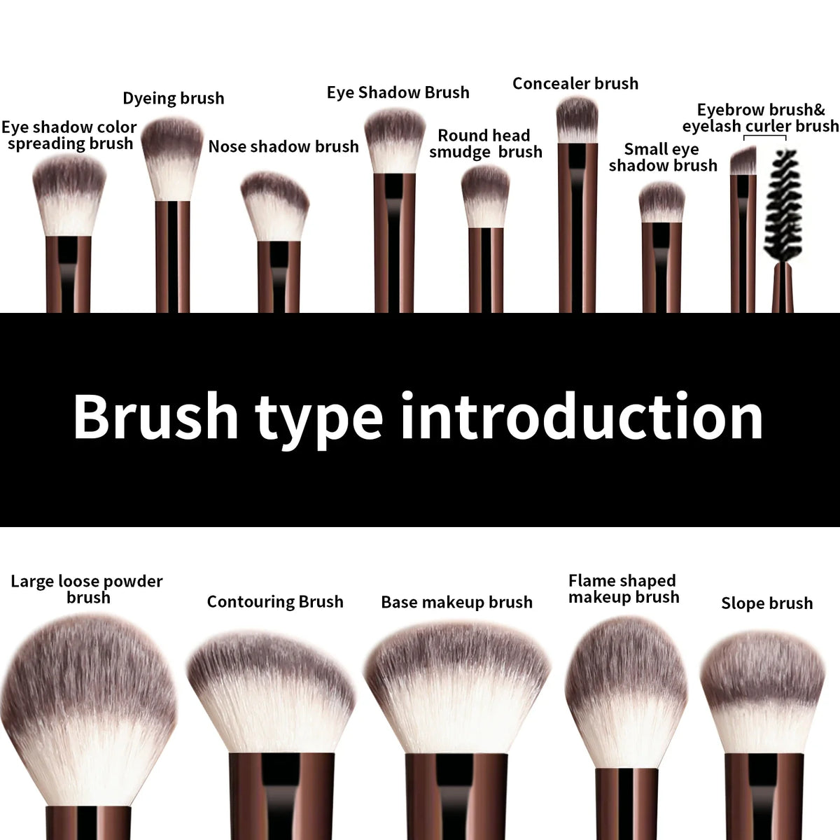 Kabuki Makeup Brush Set 13-Piece