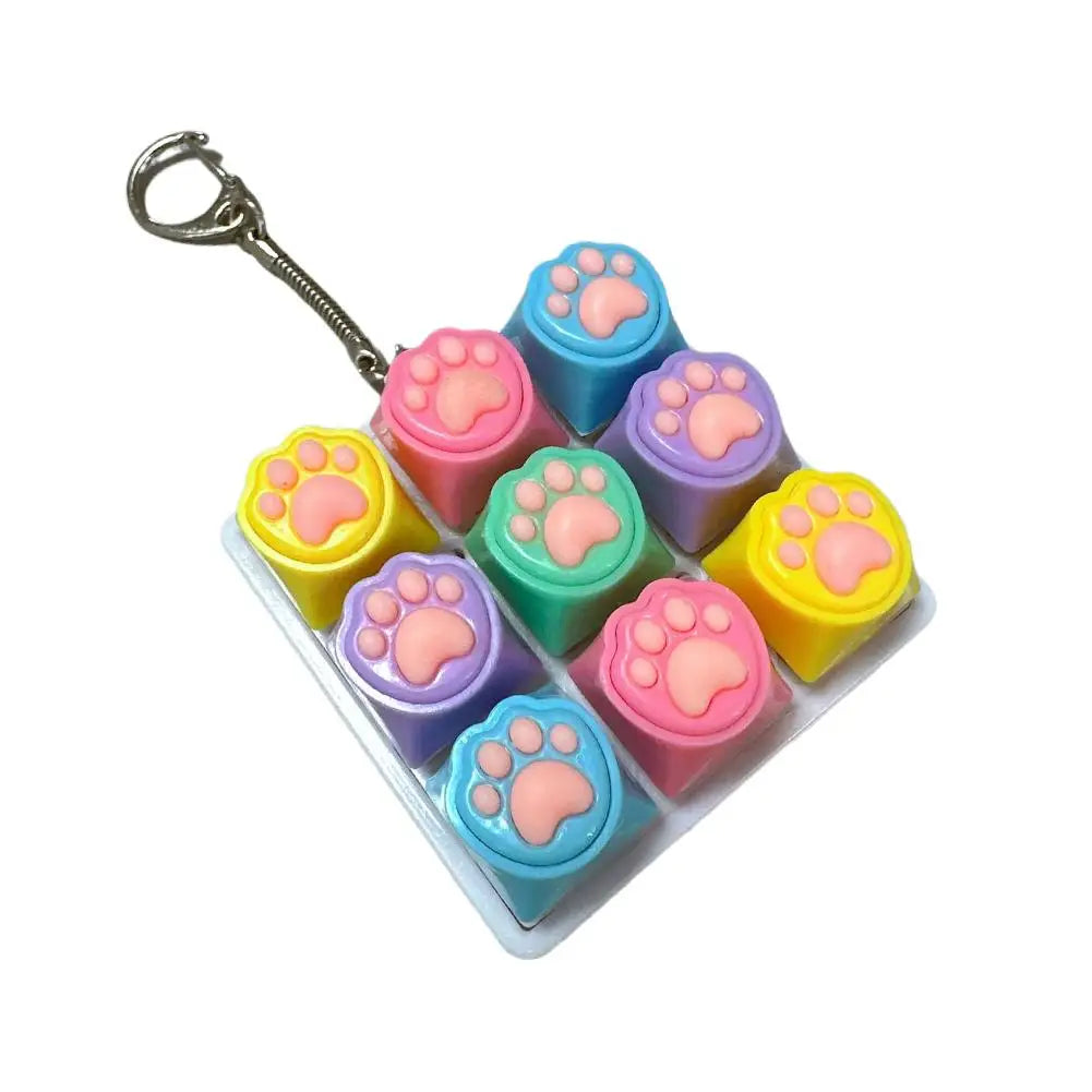 LED Crystal Keycap Fidget Keychain