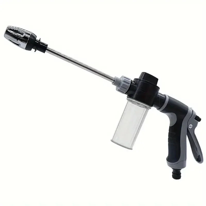 Garden Hose Sprayer Nozzle with Foam Cannon — High Pressure Wand for Car Wash, Watering & Outdoor Cleaning