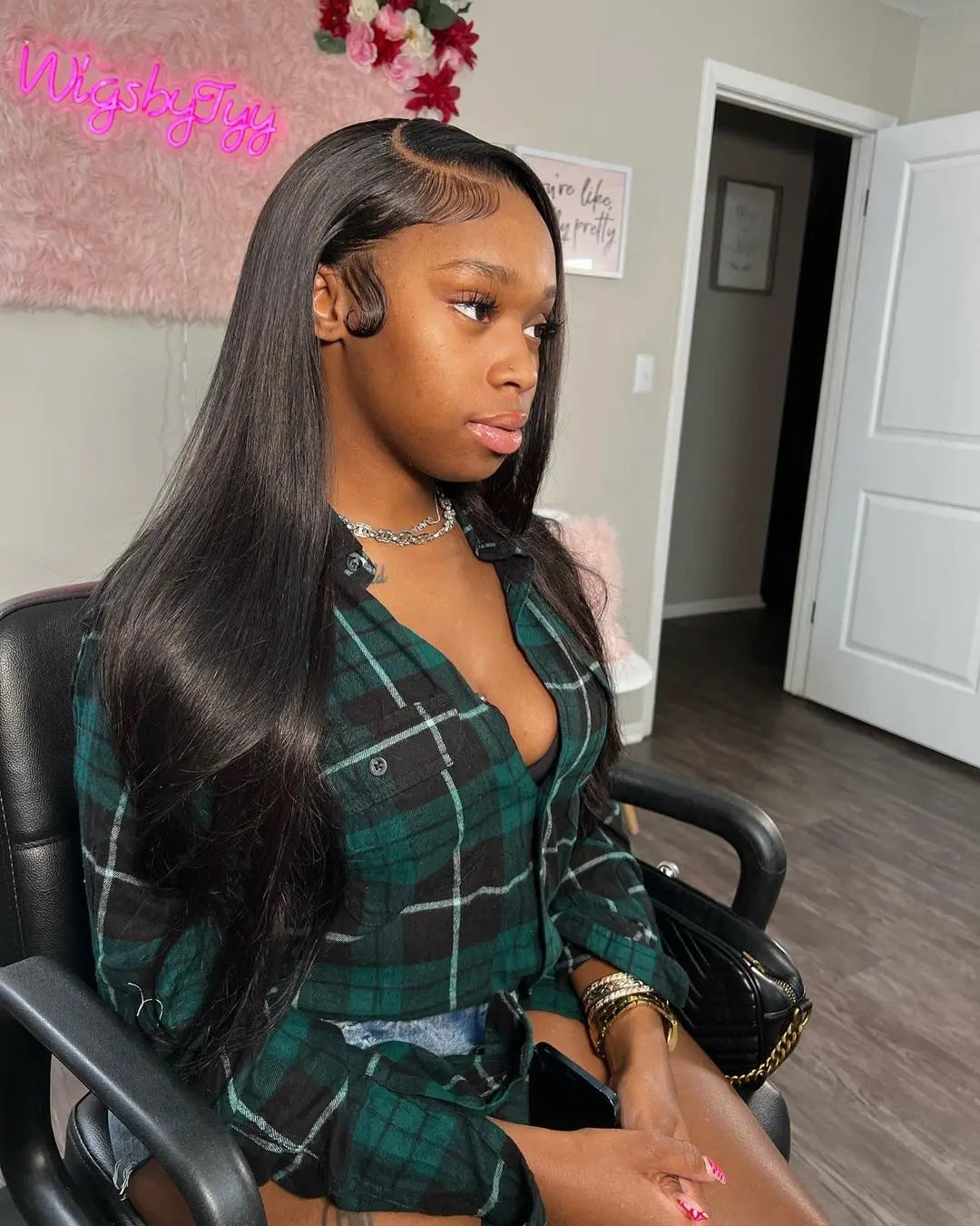 Bone Straight Lace Front Human Hair Wig