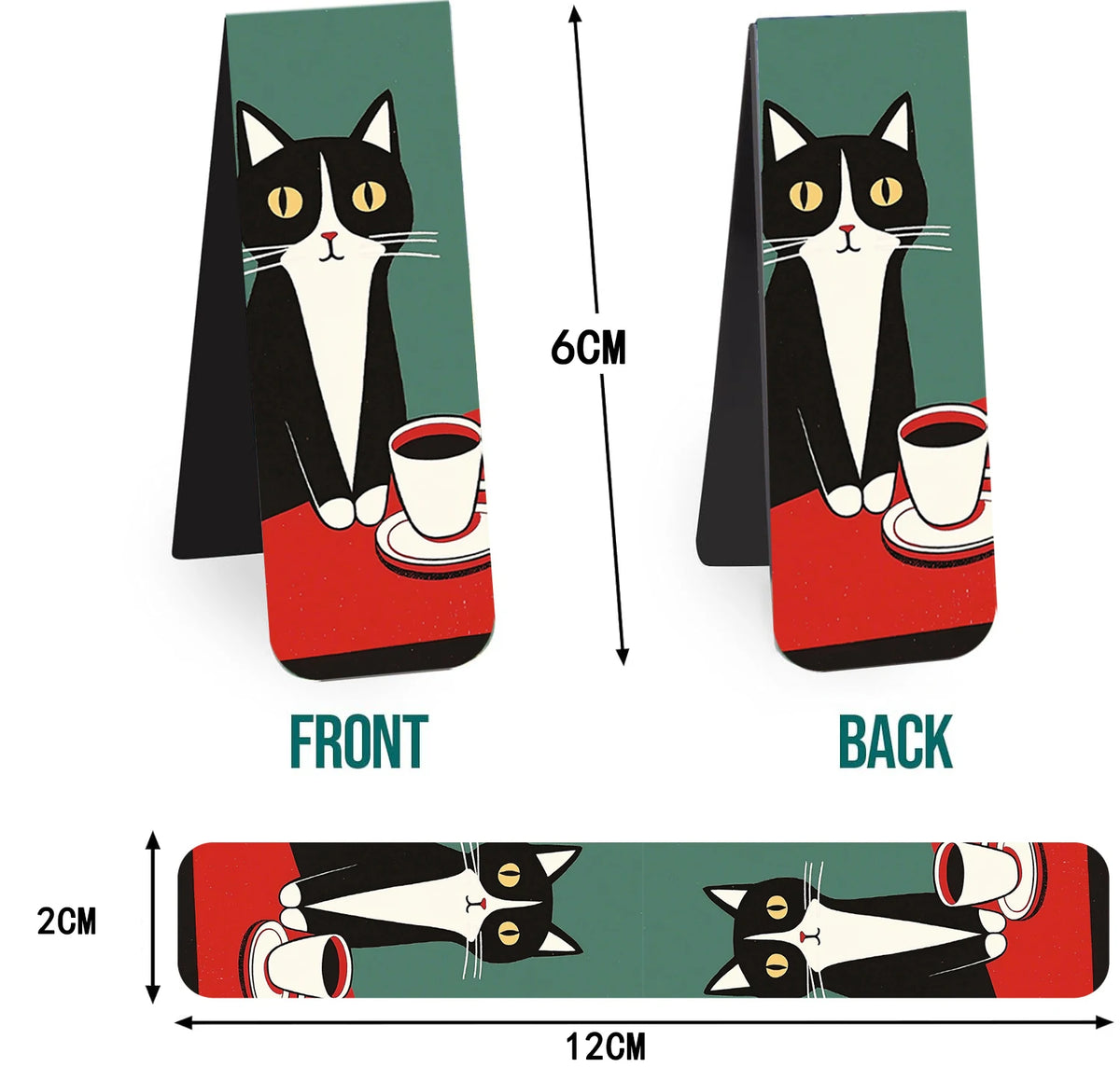 Cat Magnetic Bookmarks – 5pcs Cute Page Clip Holders for Books, Planners & Notebooks (Cat Lover Gift)