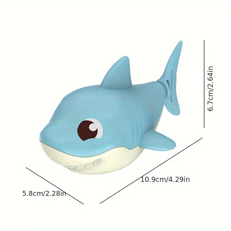 Cartoon Shark Wind-Up Water Toy – Bath, Shower & Beach Toy for Babies & Toddlers