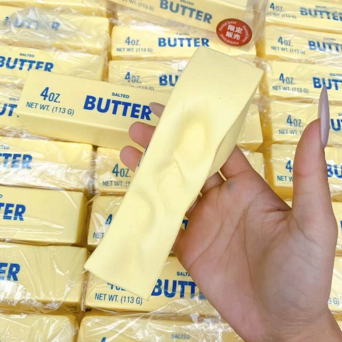 Soft Slow Rebound Butter Stick Squeezing Toy Realistic Butter Sticks Decompression Fidget Toys