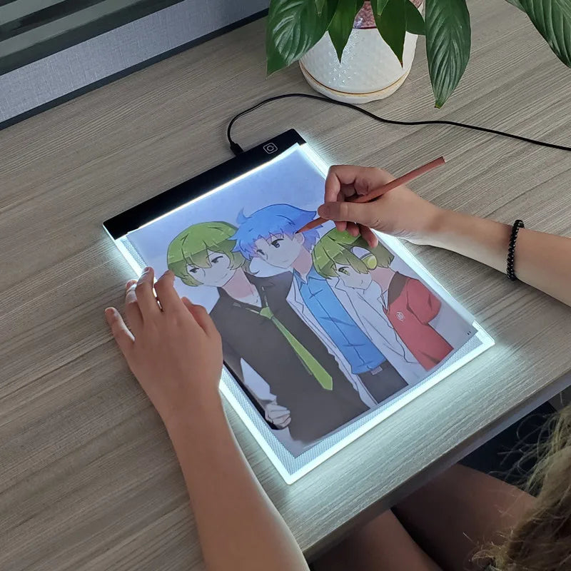 LED Light Tracing Pad for Kids – 3-Level Dimmable Drawing Copy Board