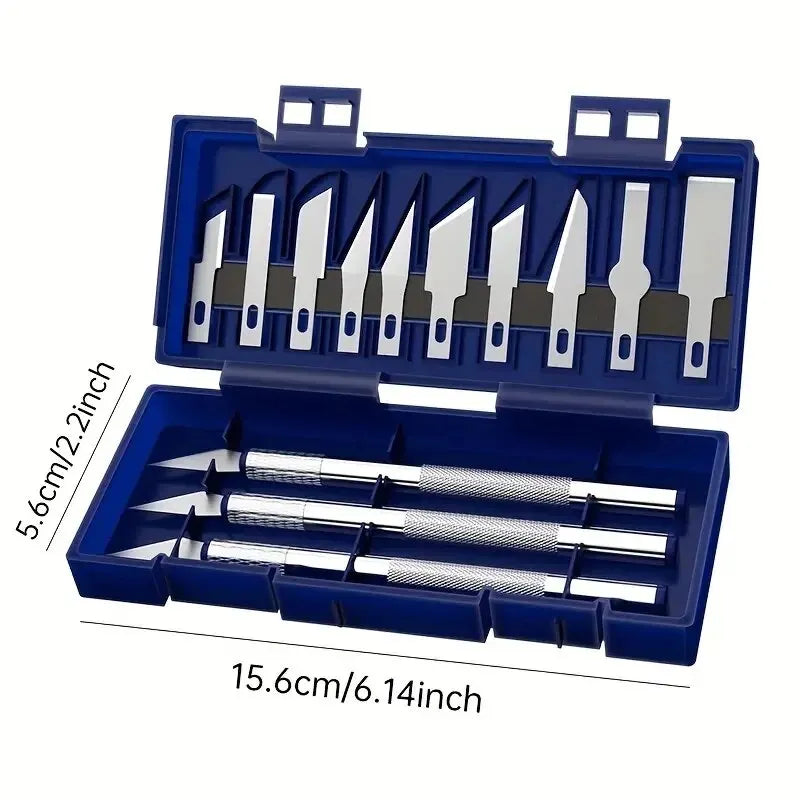 13-Piece Metal Paper Carving & Cutting Tool Kit – Precision Craft Knife Set for Scrapbooking, Stencils & Mixed Media Art
