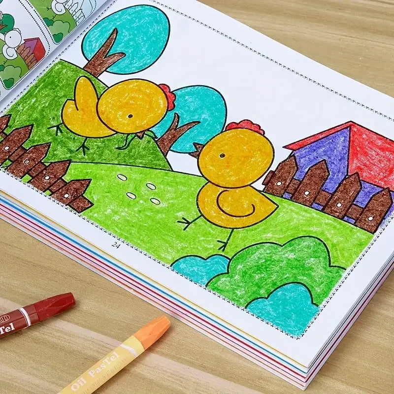46-Page Kids Drawing & Painting Coloring Book – Educational Art Activity Book for Creative Learning (Gift for Boys & Girls)