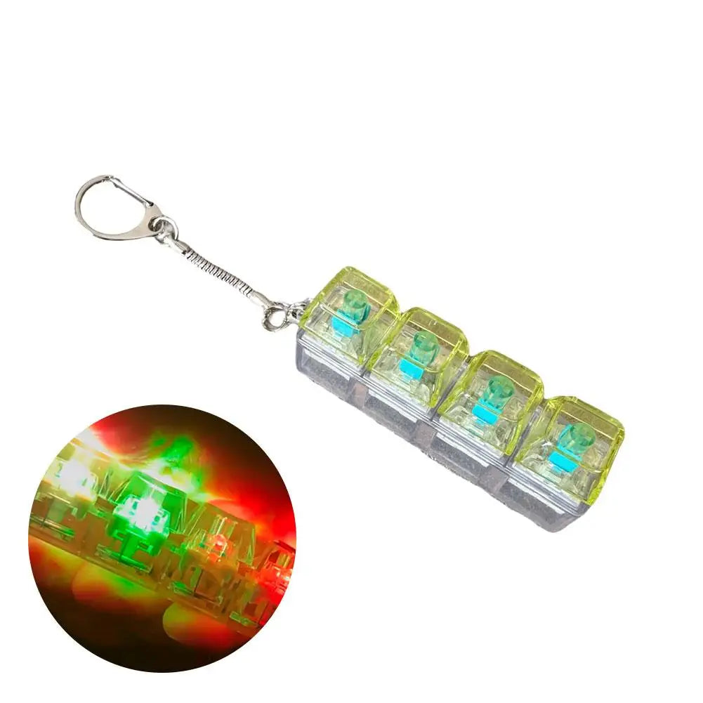 LED Crystal Keycap Fidget Keychain