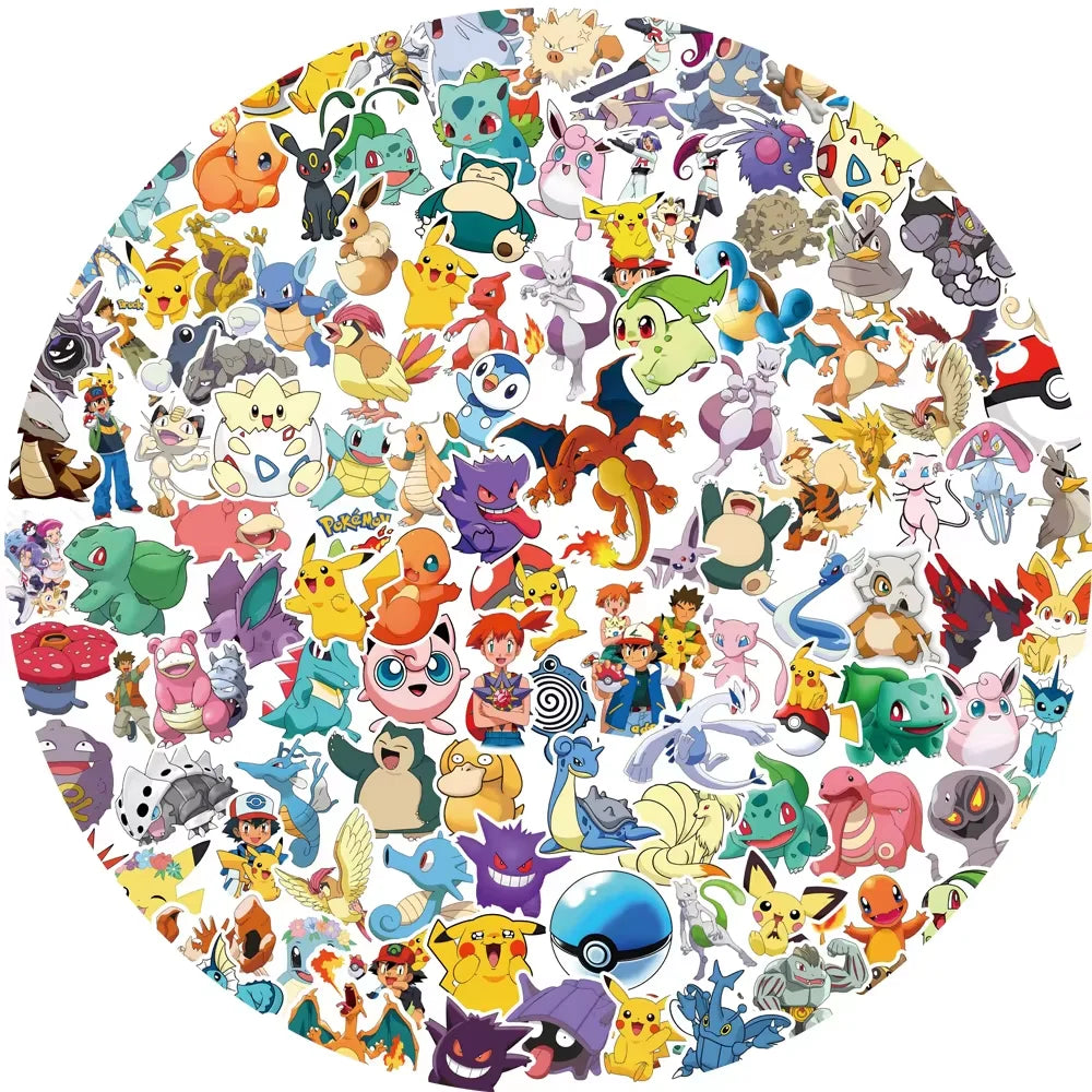 Pokémon Anime Sticker Pack – Kawaii