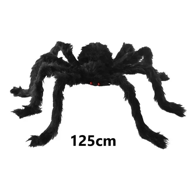 Giant Poseable Plush Spider – Halloween Decoration & Prank Prop for Indoor & Outdoor Haunted House (8 Sizes: 30cm–200cm)