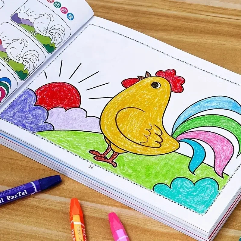 46-Page Kids Drawing & Painting Coloring Book – Educational Art Activity Book for Creative Learning (Gift for Boys & Girls)