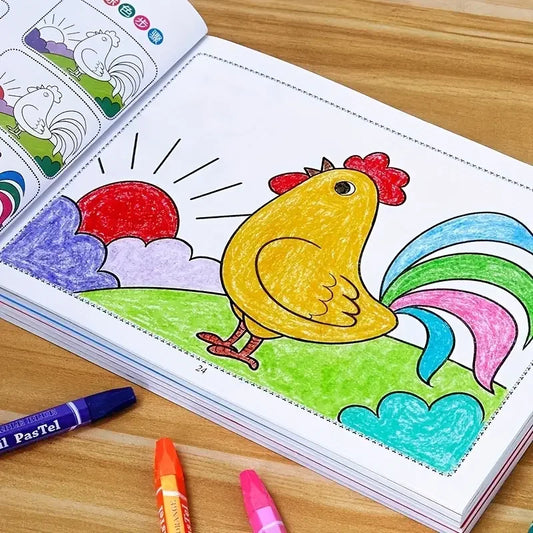 46-Page Kids Drawing & Painting Coloring Book – Educational Art Activity Book for Creative Learning (Gift for Boys & Girls)