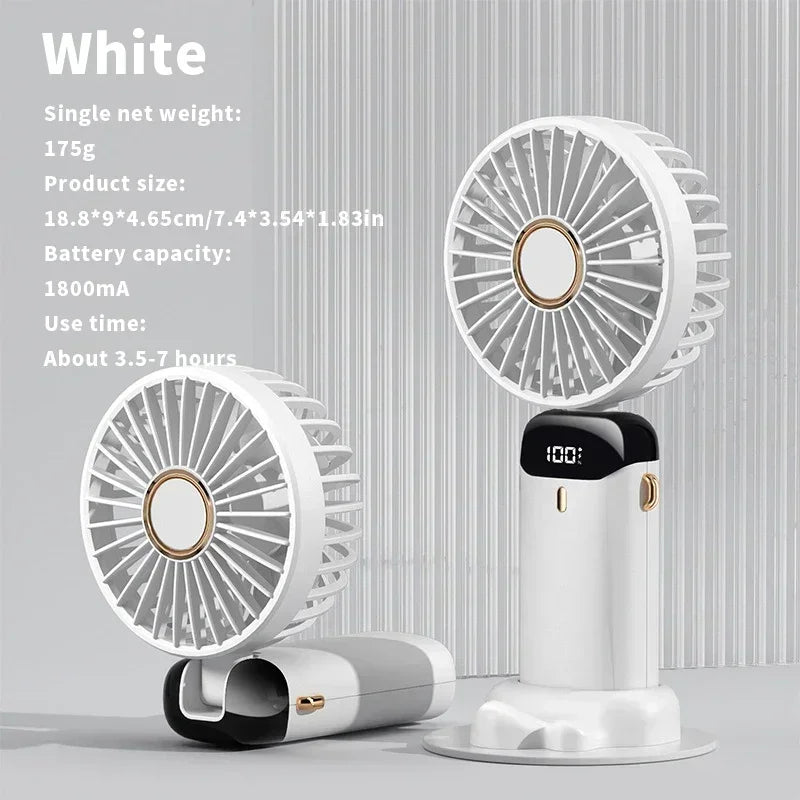 Folding Fan with Phone Stand – USB-C