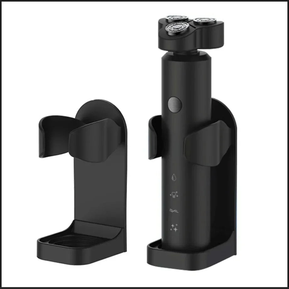 1Pcs Self Adhesive Razor Holder Punch-Free Wall Mounted Shaver Organizer Traceless Storage Rack for Toothbrush & Electric Sha