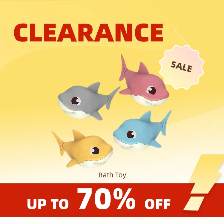 Cartoon Shark Wind-Up Water Toy – Bath, Shower & Beach Toy for Babies & Toddlers