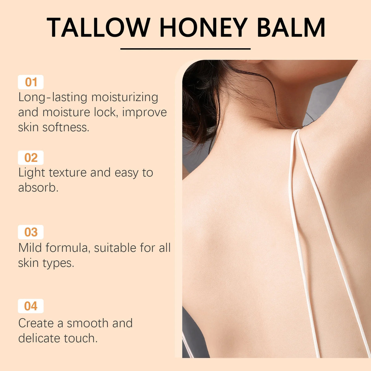 Tallow Honey Balm – Glowing, Hydrating Face & Body Moisturizer | Firms, Fades Fine Lines & Boosts Elasticity