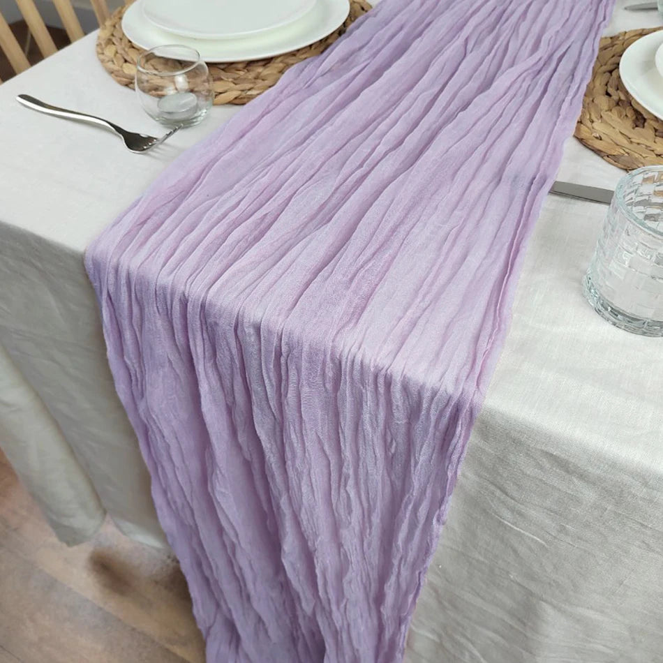 Wrinkle Cheesecloth Table Runner - Wedding & Holiday Decor