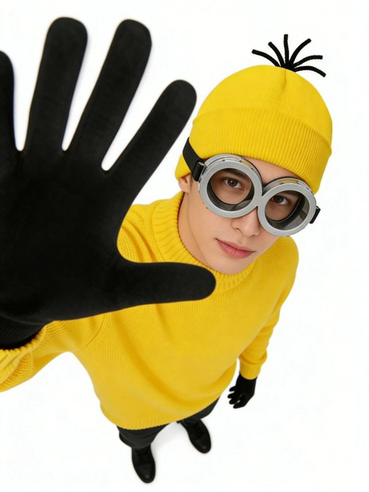 4pc Halloween Costume Accessory Set – Hat, Gloves & Glasses Strap for Cosplay, Party & Role-Play Outfits