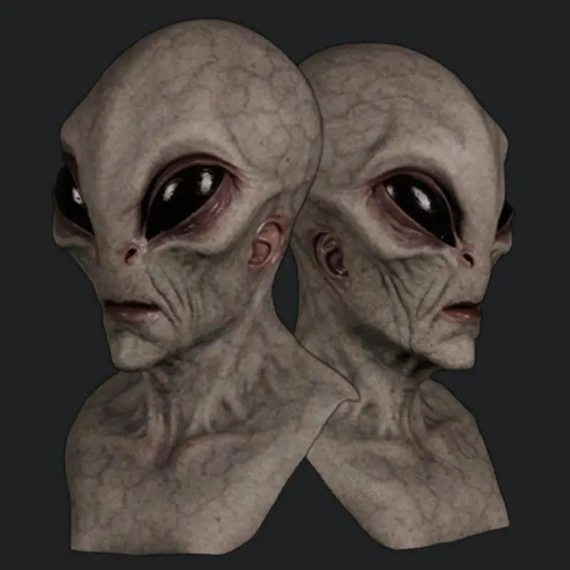 Halloween Alien UFO Skull Latex Mask – Horror Sci-Fi Cosplay Helmet for Carnival, Costume & Dress-Up Parties (6 Designs)