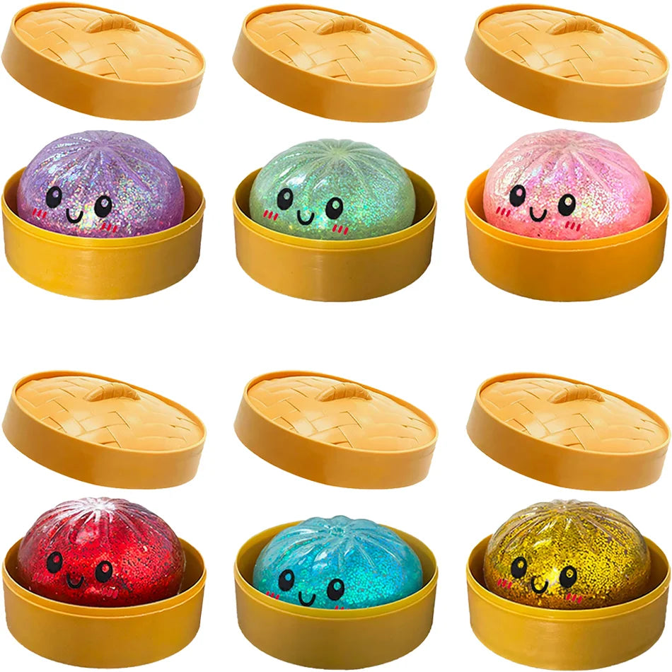 Glitter Dumpling Squishy – 6 Styles