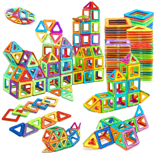 Magnetic Building Blocks – Medium Size STEM Construction Toy for Kids Ages 4–12 (20 to 84 Pieces)
