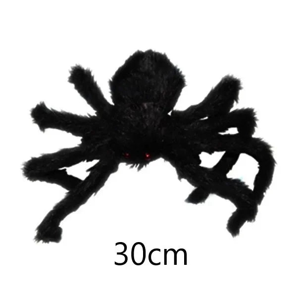 Giant Poseable Plush Spider – Halloween Decoration & Prank Prop for Indoor & Outdoor Haunted House (8 Sizes: 30cm–200cm)