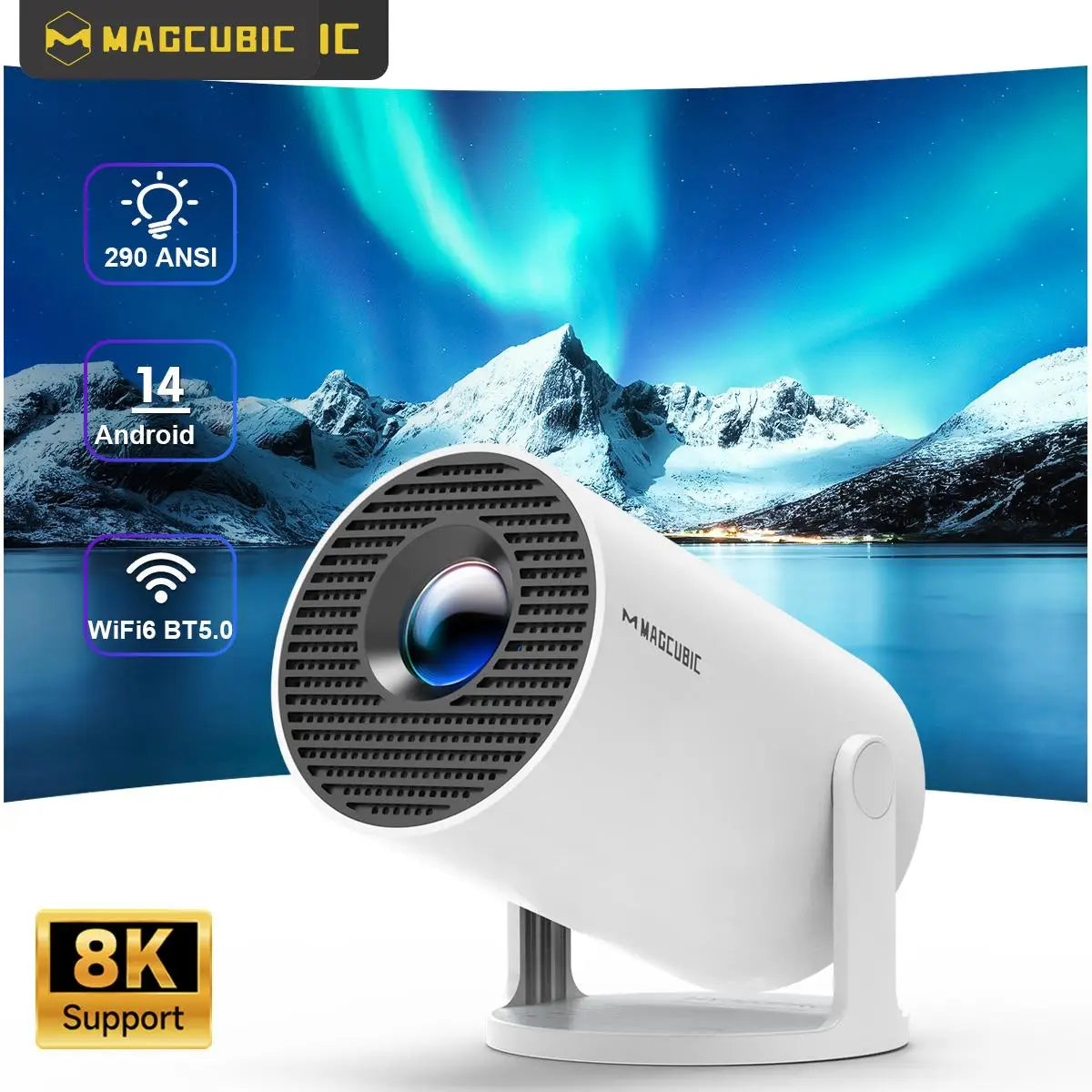 Magcubic HY300 Pro Mini Projector (1080P, Portable)