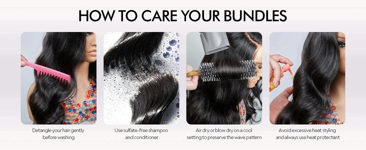 Brazilian Body Wave Hair Bundles – 12A