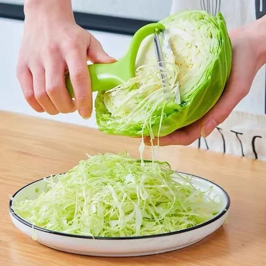 Stainless Steel Vegetable & Fruit Peeler – Wide Mouth Cabbage Grater, Salad & Potato Slicer