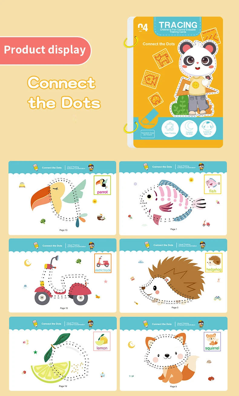 Reusable Kids Practice Book Set – 34 Page