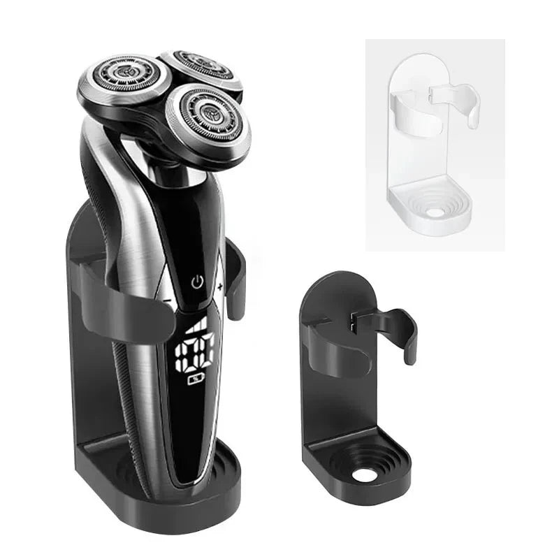 1Pcs Self Adhesive Razor Holder Punch-Free Wall Mounted Shaver Organizer Traceless Storage Rack for Toothbrush & Electric Sha