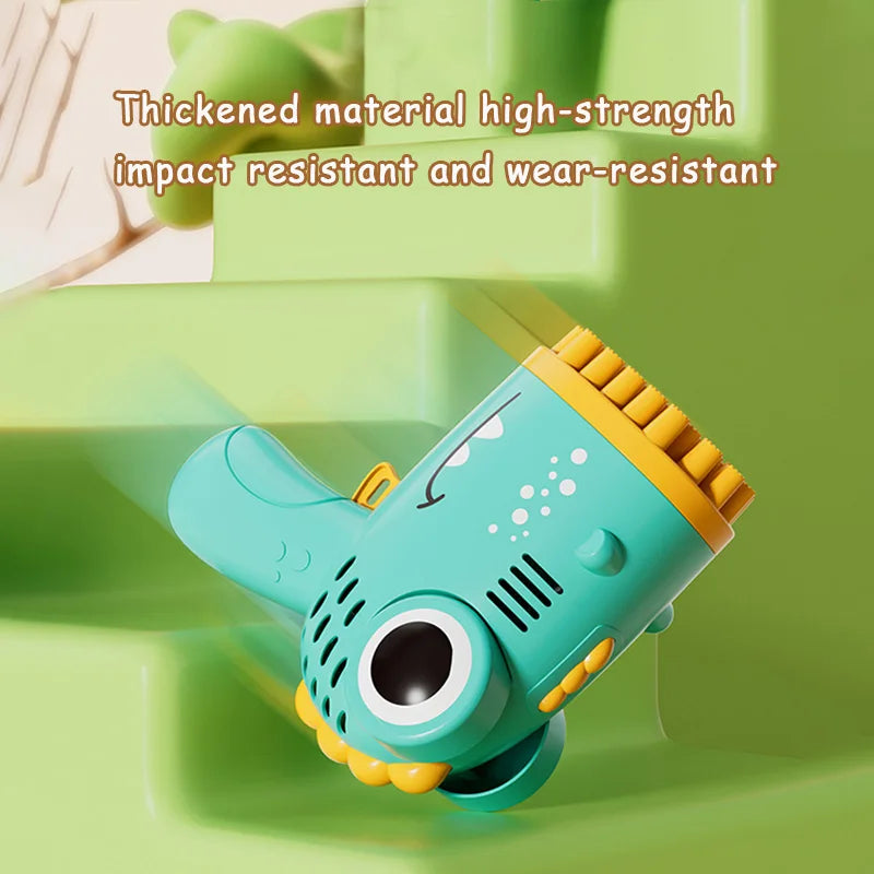 Dinosaur Bubble Machine for Kids – 40-Hole Electric Bubble Gun for Parties & Outdoors