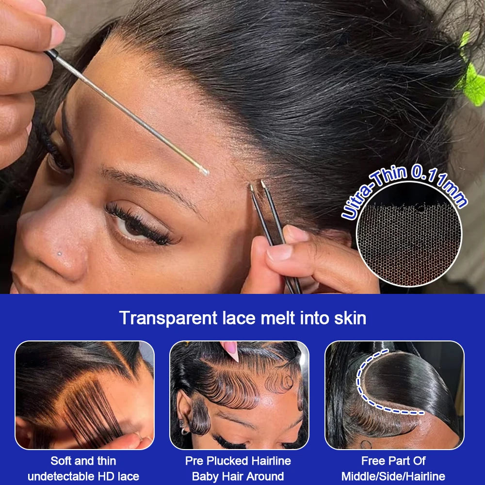 Bone Straight Lace Front Human Hair Wig