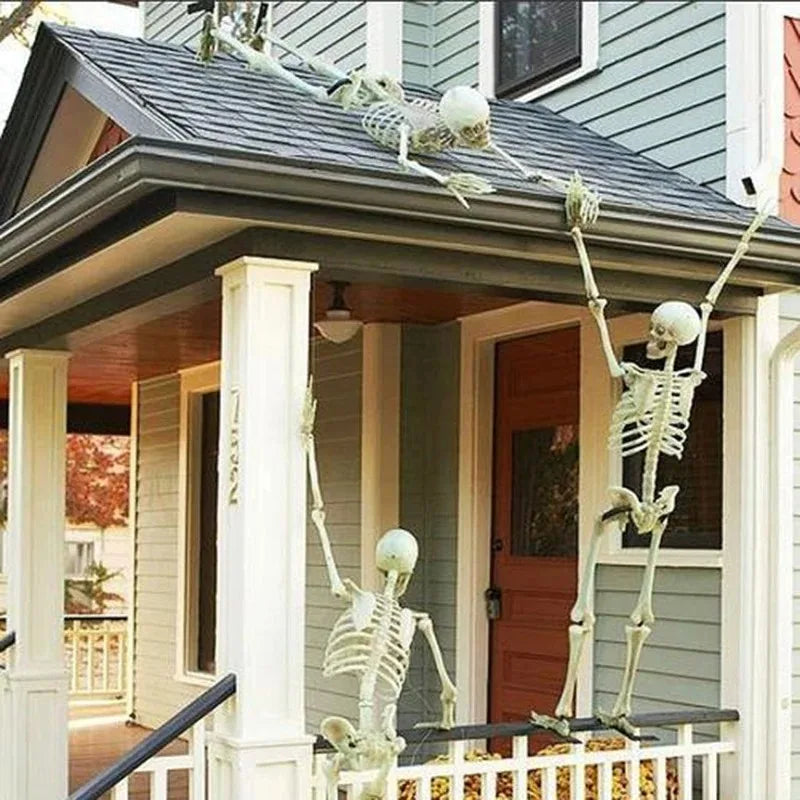 40cm Poseable Human Skeleton – Haunted House Horror Prop & Halloween Party Decoration (1 or 2 Pack, Ages 14+)