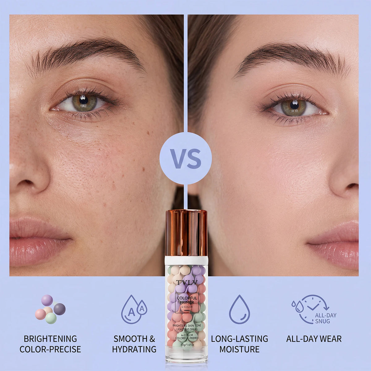Four Color Makeup Primer – Waterproof & Sweat Proof Base