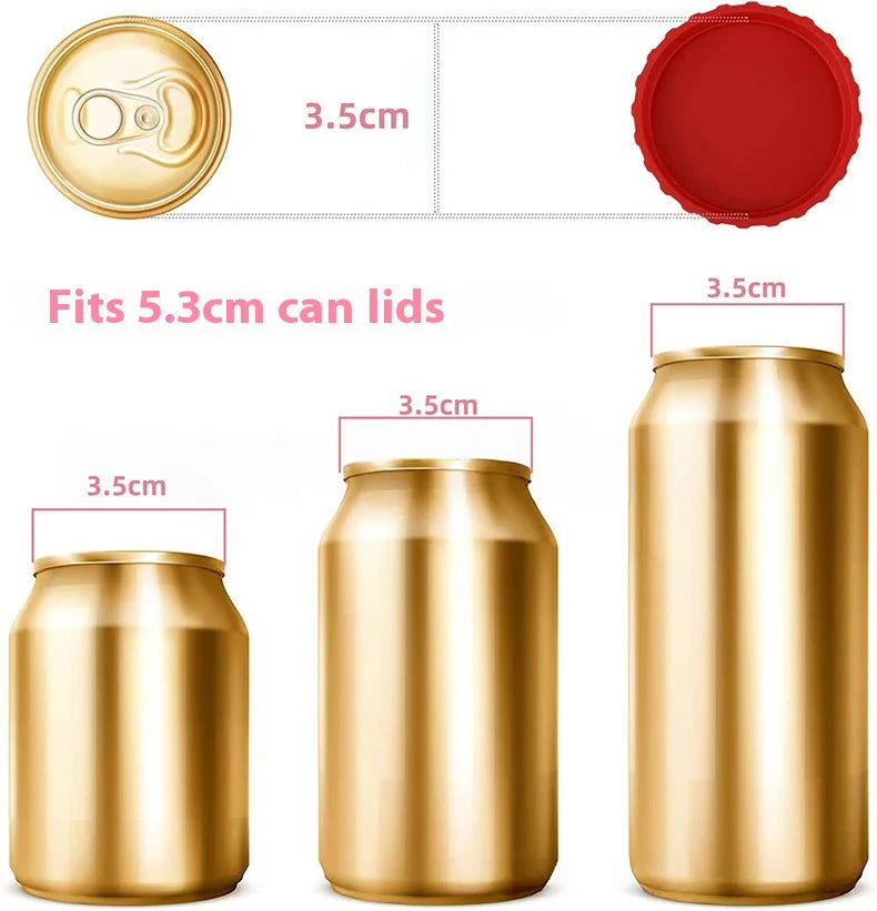 Reusable Silicone Can Lids — Fits Soda, Beer & Standard Cans