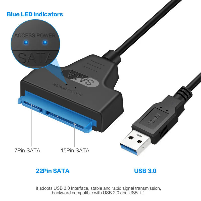 SATA to USB 3.0 Cable for External HDD & SSD