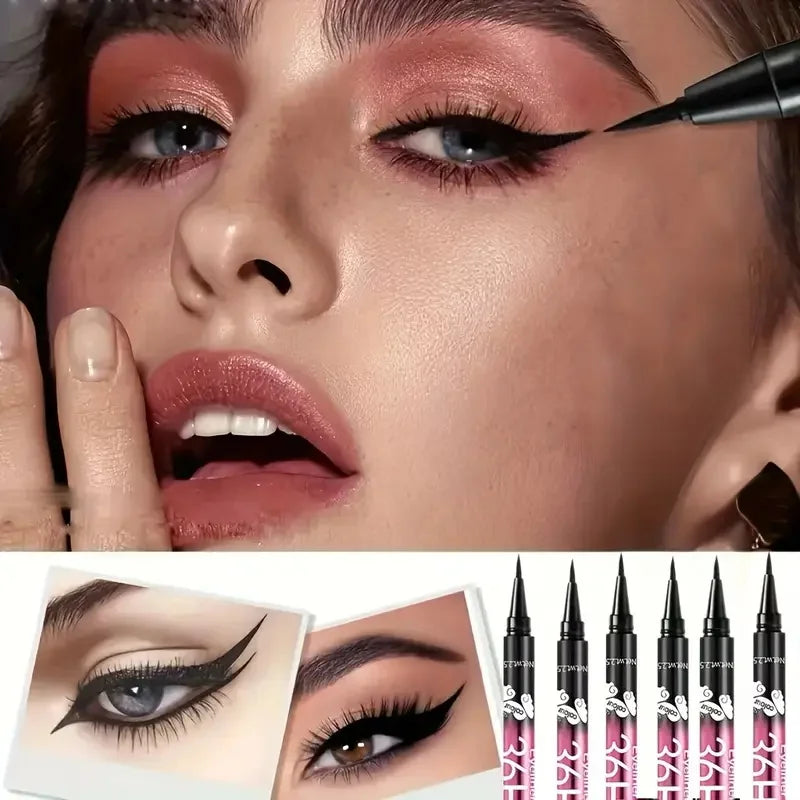 12 PCS Hot Make Up Ultimate Black Liquid Eyeliner Long-lasting Waterproof Eye Liner Pencil Pen Nice Makeup Cosmetic Beauty To