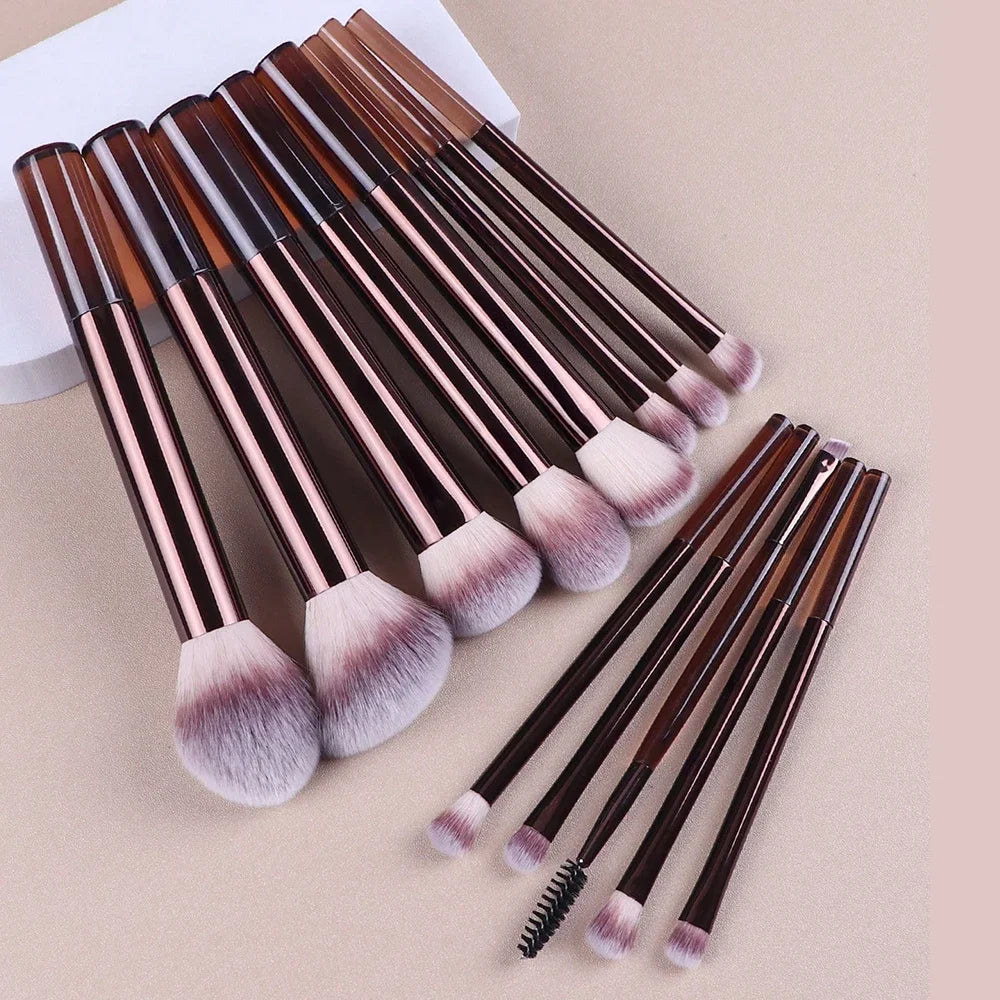 13-Piece Kabuki Makeup Brush Set – Foundation, Eyeshadow, Blush & Cosmetic Tools