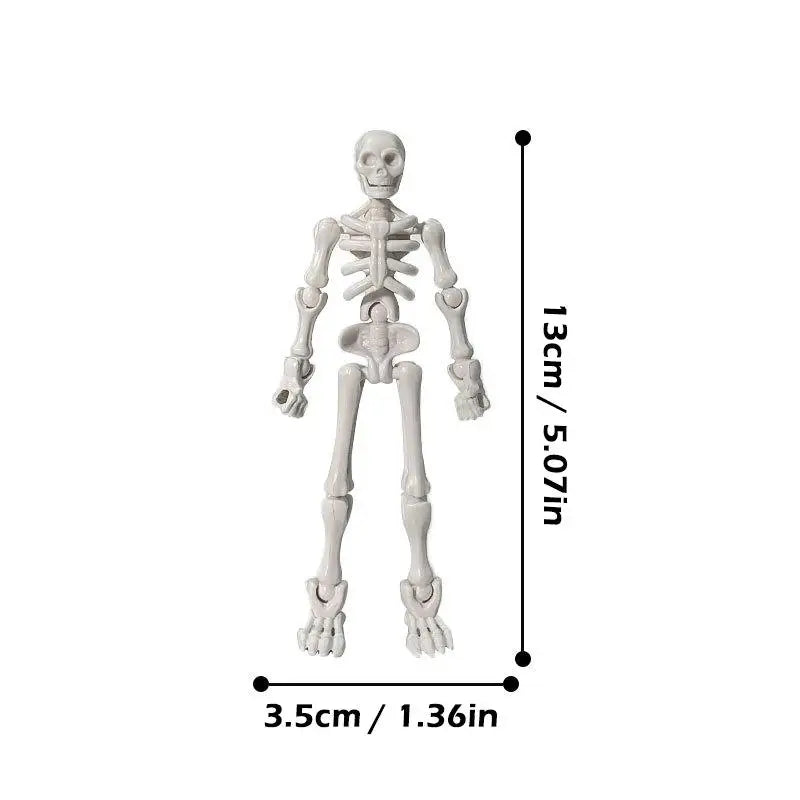 DIY Snap-Together Mini Poseable Skeleton Figurines – Halloween Craft & Haunted House Decor (3 Styles, Ages 14+)