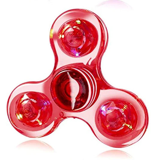 Crystal Luminous LED light Fidget Spinner Hand Top Spinners Glow in Dark EDC Stress Relief Toys Kinetic Gyroscope for Children