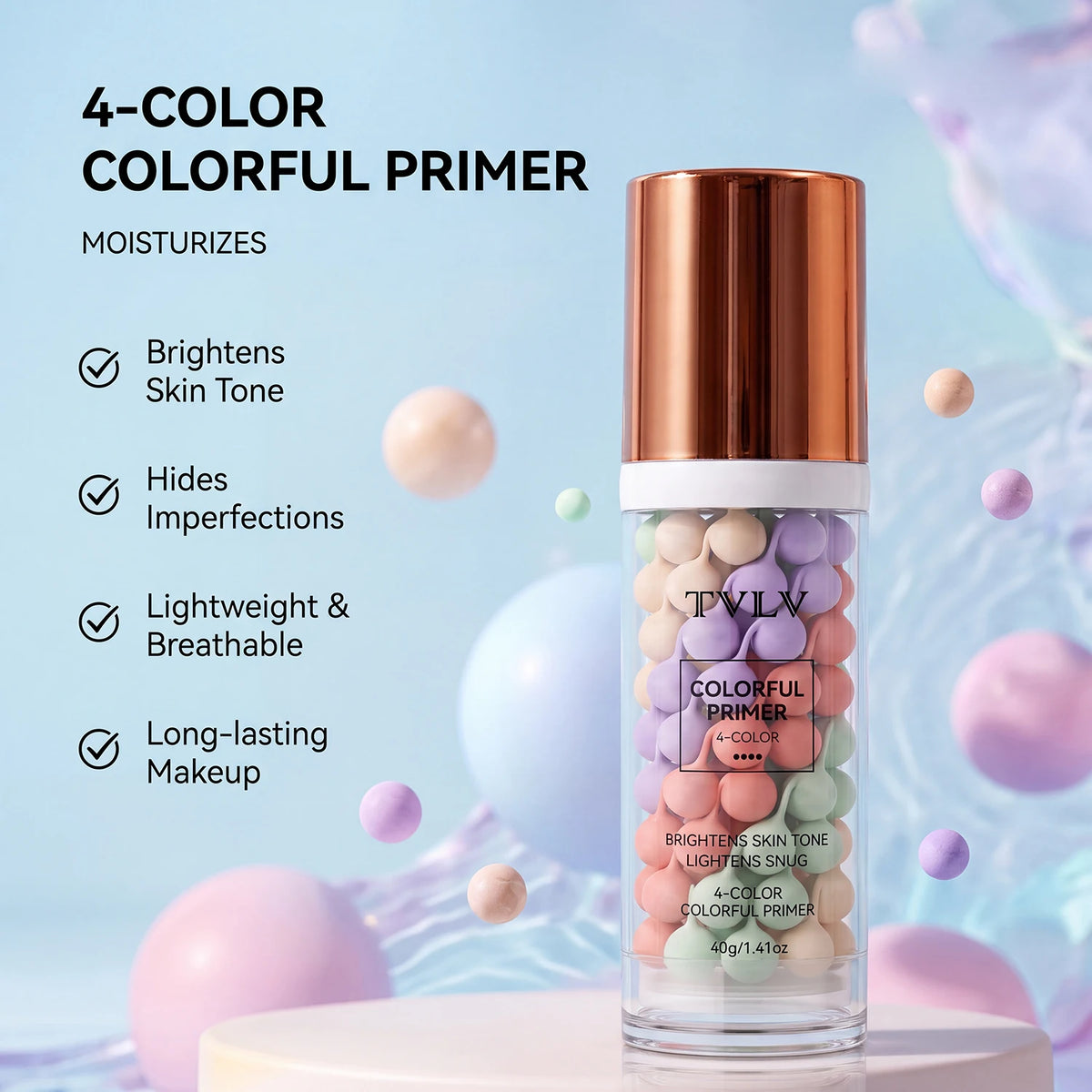 Four Color Makeup Primer – Waterproof & Sweat Proof Base
